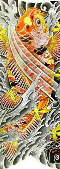 Pere - Carpa japonesa amb aquarel.la líquida.